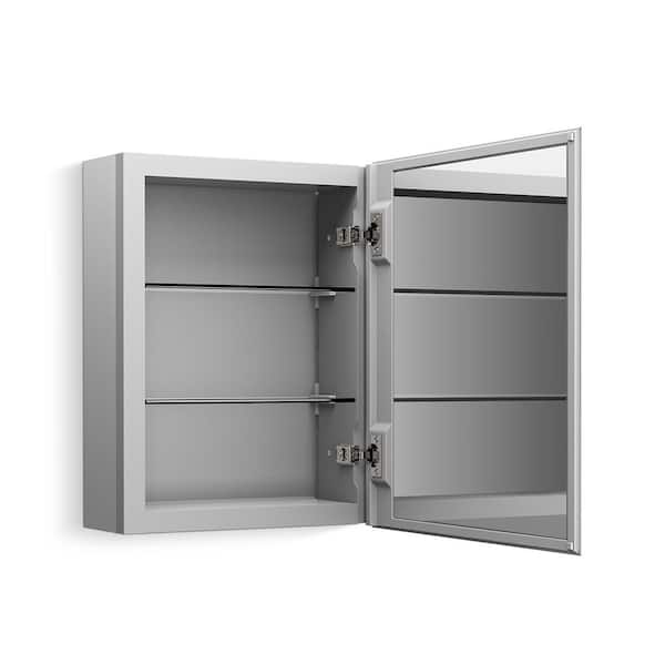 KOHLER Embark 20 in. W x 26 in. H Rectangular Framed Medicine Cabinet with Mirror in Matte Black
