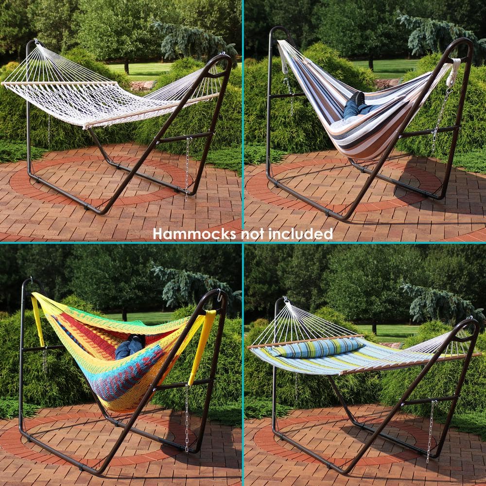 Bronze Heavy-Duty Steel Universal Hammock Stand for 9 to 14 Feet Hammocks