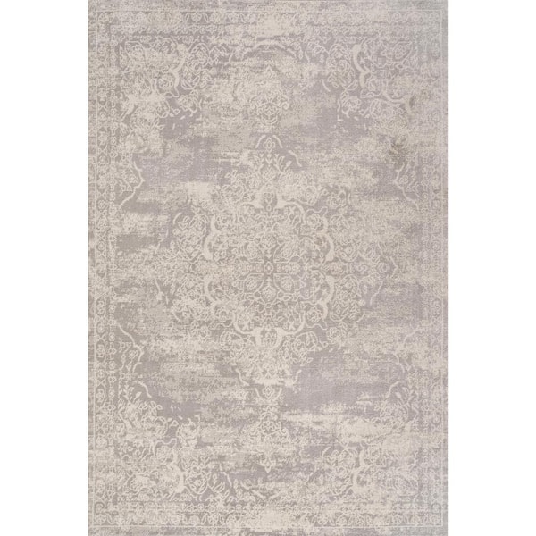 Alhambra Ornate Medallion Modern Ivory 8 ft. x 10 ft. Area Rug