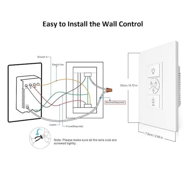 MOES WiFi Ceiling Fan Light Switch Module