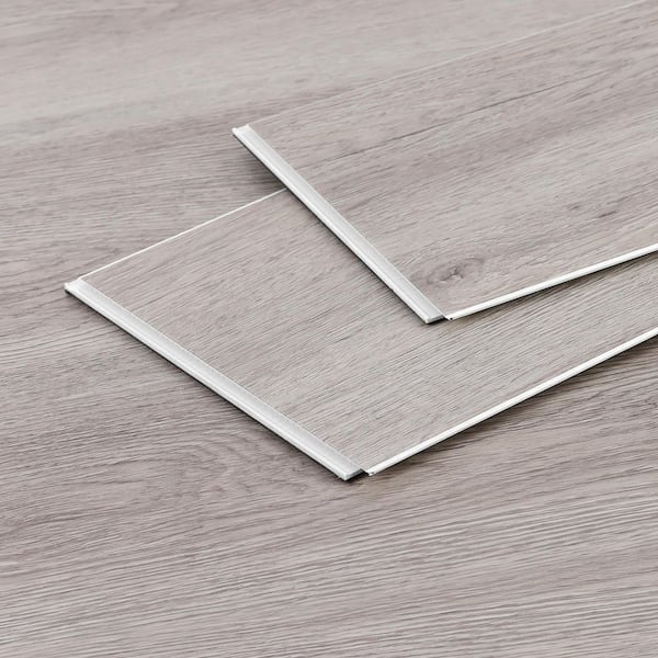 24 MIL x 7.17 in. W x 48.03 in. L Click Lock Waterproof Luxury SPC Vinyl Plank Flooring, Gray (23.9 sq. ft. /10 Pack)