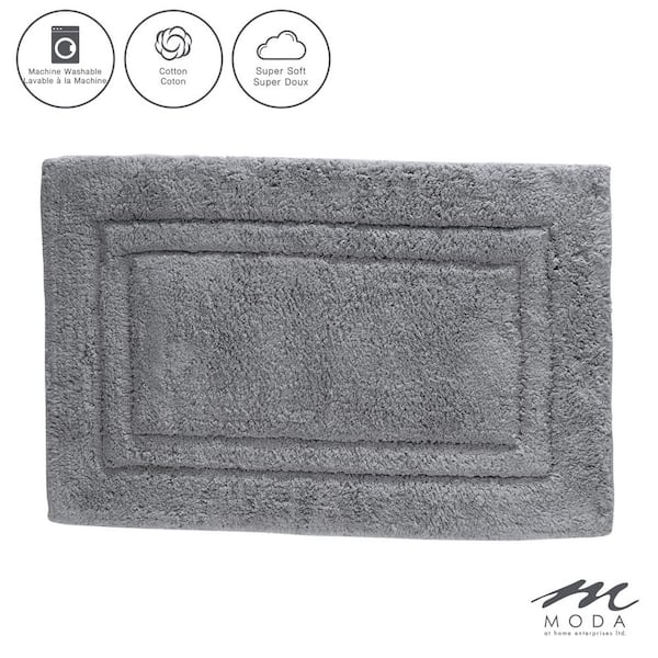 m MODA at home enterprises ltd. COVENTRY BATH MAT 20 in. x 30 in. COTTON GRAY