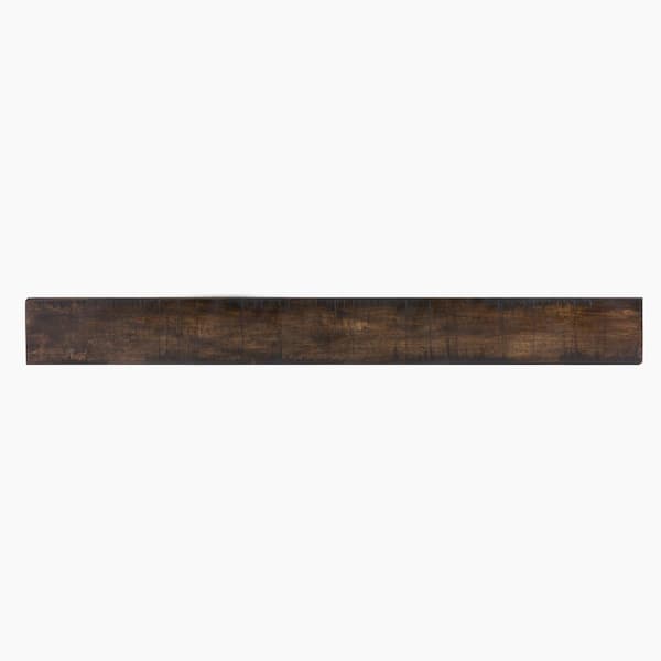 Dogberry Collections 36 in. W x 5.5 in. H x 6.25 in. D Dark Chocolate Rustic Fireplace Cap-Shelf Mantel