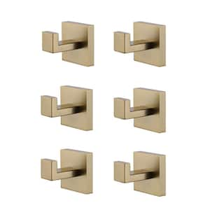 RAINLEX Screw Free Adhesive Installation Wall Mount Toilet Paper Holders  with Shelf in Brush Gold RX1001LSJ - The Home Depot