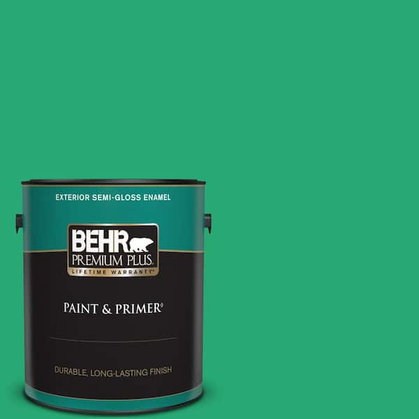 BEHR PREMIUM PLUS 1 gal. #470B-5 Garden Medley Semi-Gloss Enamel Exterior Paint & Primer