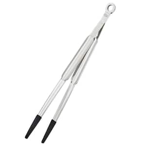 Fine Tongs w silicone tips 9 in. 23 cm