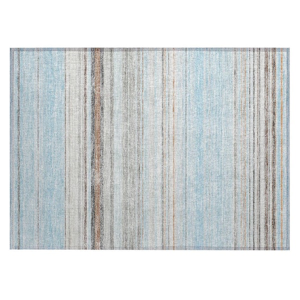 Chantille Machine Washable Indoor/Outdoor Abstract ACN979 Sky 1 ft. 8 in. x 2 ft. 6 in. Area Rug