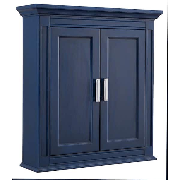 Home Decorators Collection Channing 26 In W X 28 H Wall Cabinet Royal Blue Cgbw2628 The Depot - Bath Wall Cabinet Home Depot