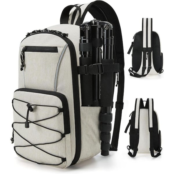 Small Camera Sling Bag DSLR/SLR Fits 11 Tablet Shoulder Bag with Tripod Holder Water Resistant Black