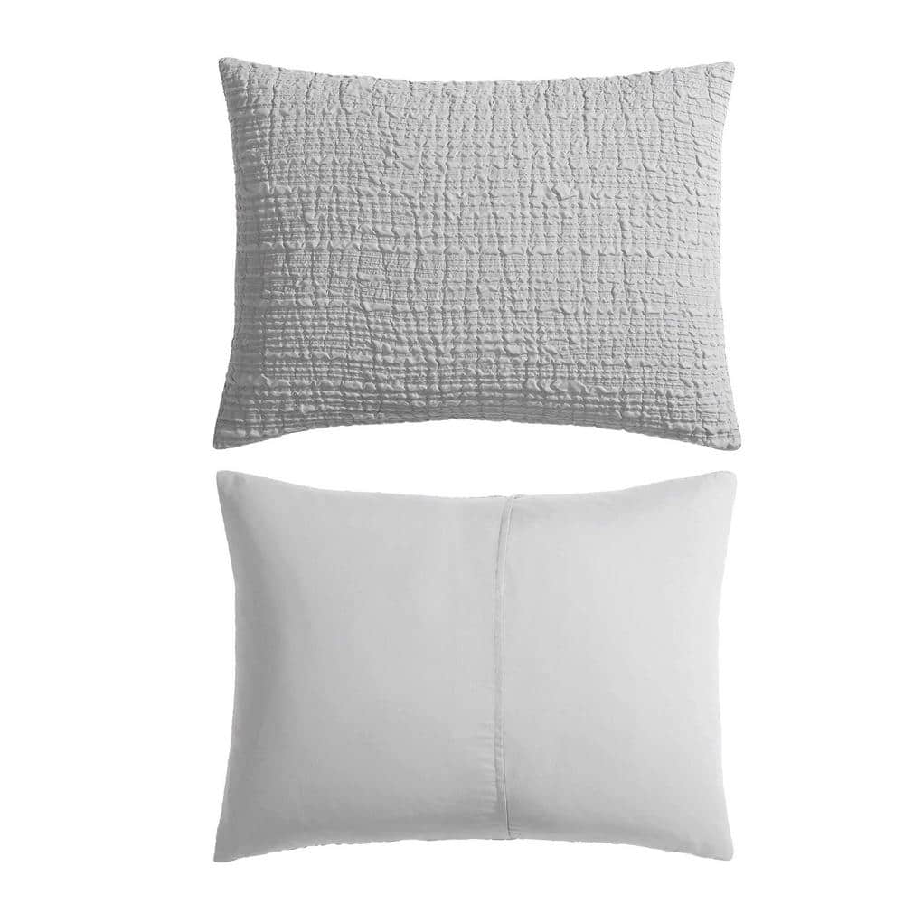 Gray Organic Microfiber Full Reversible Comforter Set