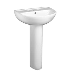 Evolution Pedestal Combo Bathroom Sink with 8 in. Centers in White