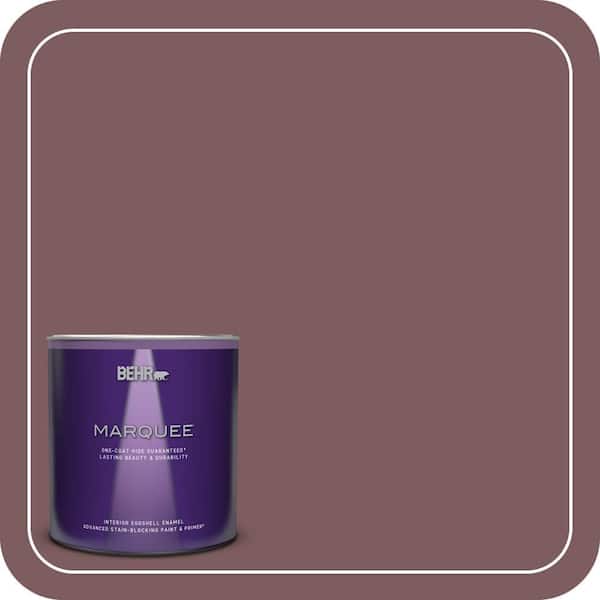 BEHR MARQUEE 1 qt. #110F-6 Purplestone Eggshell Enamel Interior Paint & Primer