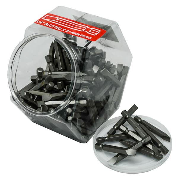 Mayhew 1/4 in. Power x 2 in. Slotted (150-Pack)