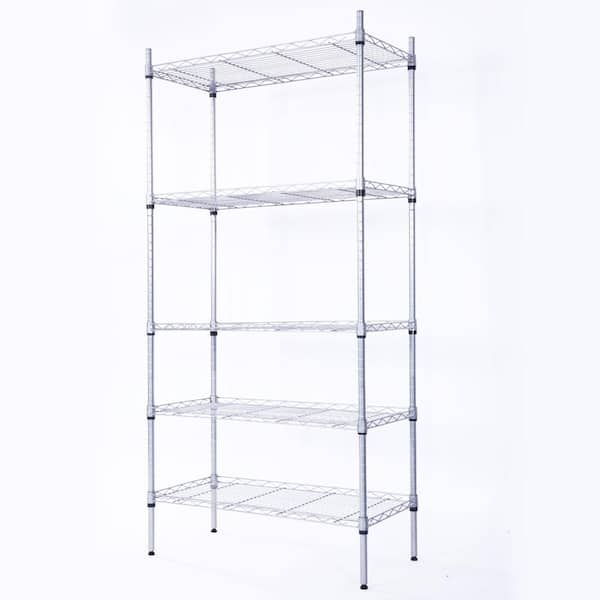 Winado 4-Tier Steel Freestanding Garage Storage Shelving Unit Black (19.69 in. W x 31.5 in. H x 11.81 in. D)