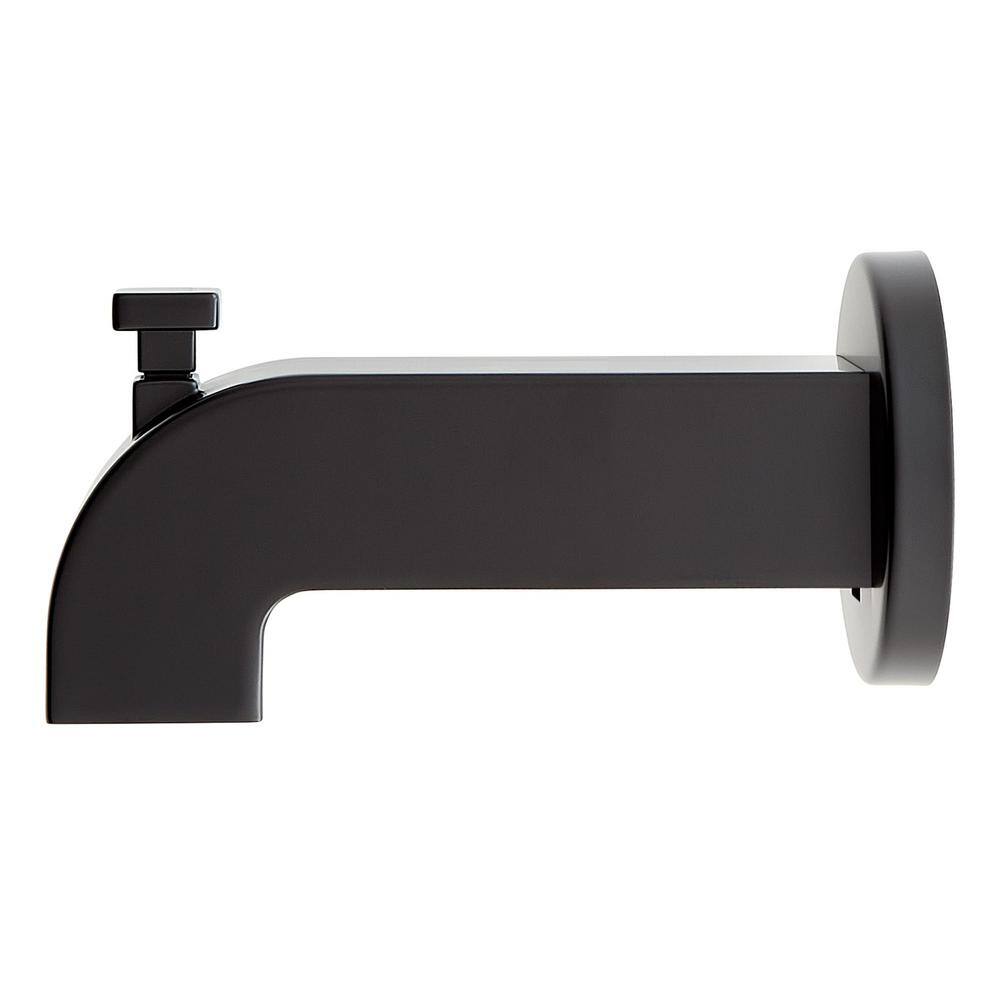 Brushed Nickel Tub Spout with Integrated Diverter
