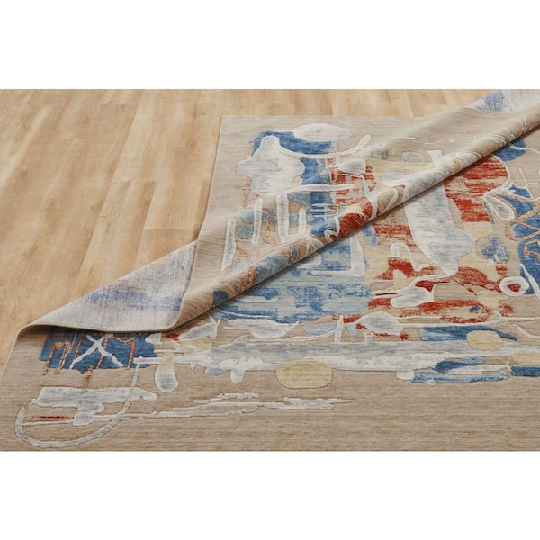 7 ft. x 9 ft. Multi-Colored Paintwrks Western Area Rug
