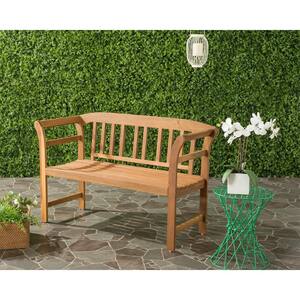 Porterville 49.2 in. 2-Person Teak Acacia Wood Outdoor Bench