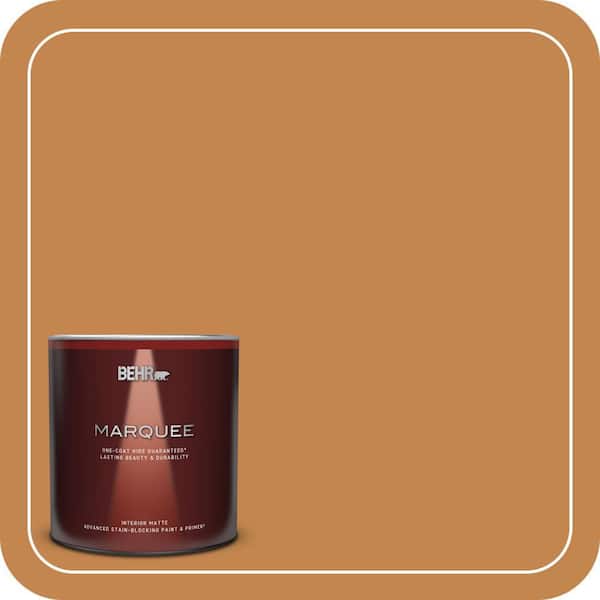 BEHR MARQUEE 1 qt. #PPU4-03 Butter Rum Matte Interior Paint & Primer