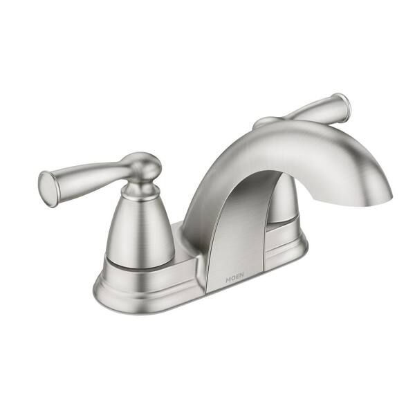Centerset 2-Handle Low-Arc Bathroom Faucet in Chrome by MOEN Banbury 4 in 