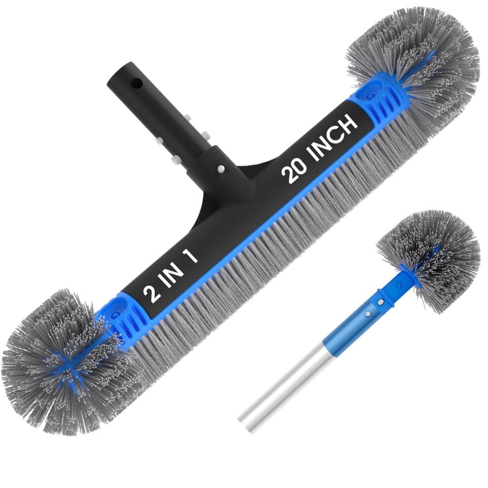 2-in-1 Heavy Duty 20 In Pool Brush Head, Detachable Round Brush for Inground And Above-Ground Pool (No Pole) price history on PriceWatchPro