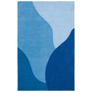 Fifth Avenue Blue Doormat 2 ft. x 4 ft. Abstract Geometric Area Rug
