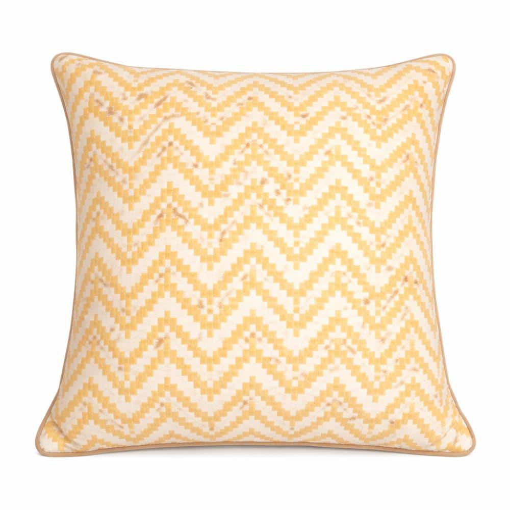 Cherie Gold Geometric Polyester 20 in. x 20 in. Throw Pillow price history on PriceWatchPro