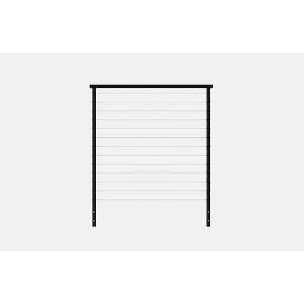 4 ft. Aluminum Fascia Mounted Railing Kit with Stainless Steel Cable for Cable Railing System