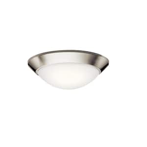 Ceiling Space 16.5 in. 2-Light Brushed Nickel Contemporary Hallway Flush Mount Ceiling Light