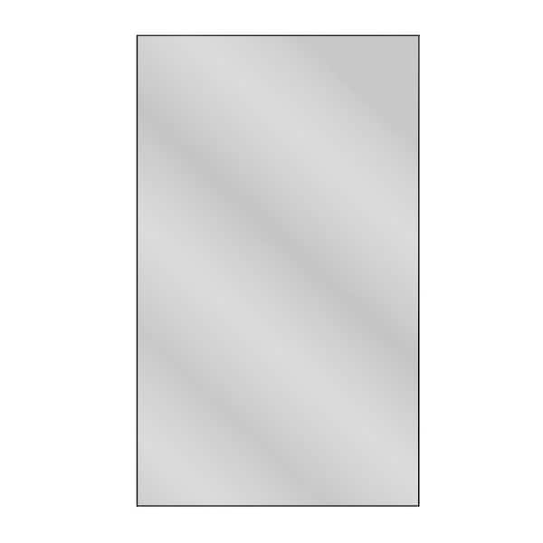 Unbranded 60 in. W x 36 in. H Modern Rectangle Extra Large Size Aluminum Frame Black Decorative Wall Mirror