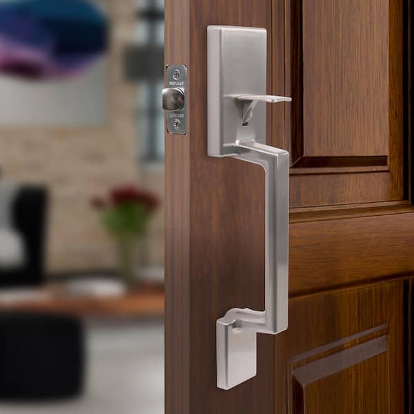 Vancouver Satin Nickel Door Handleset with Hartford Knob
