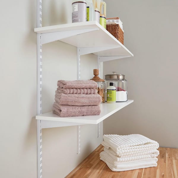 White Laminated Wood Shelf 10 in. D x 36 in. L