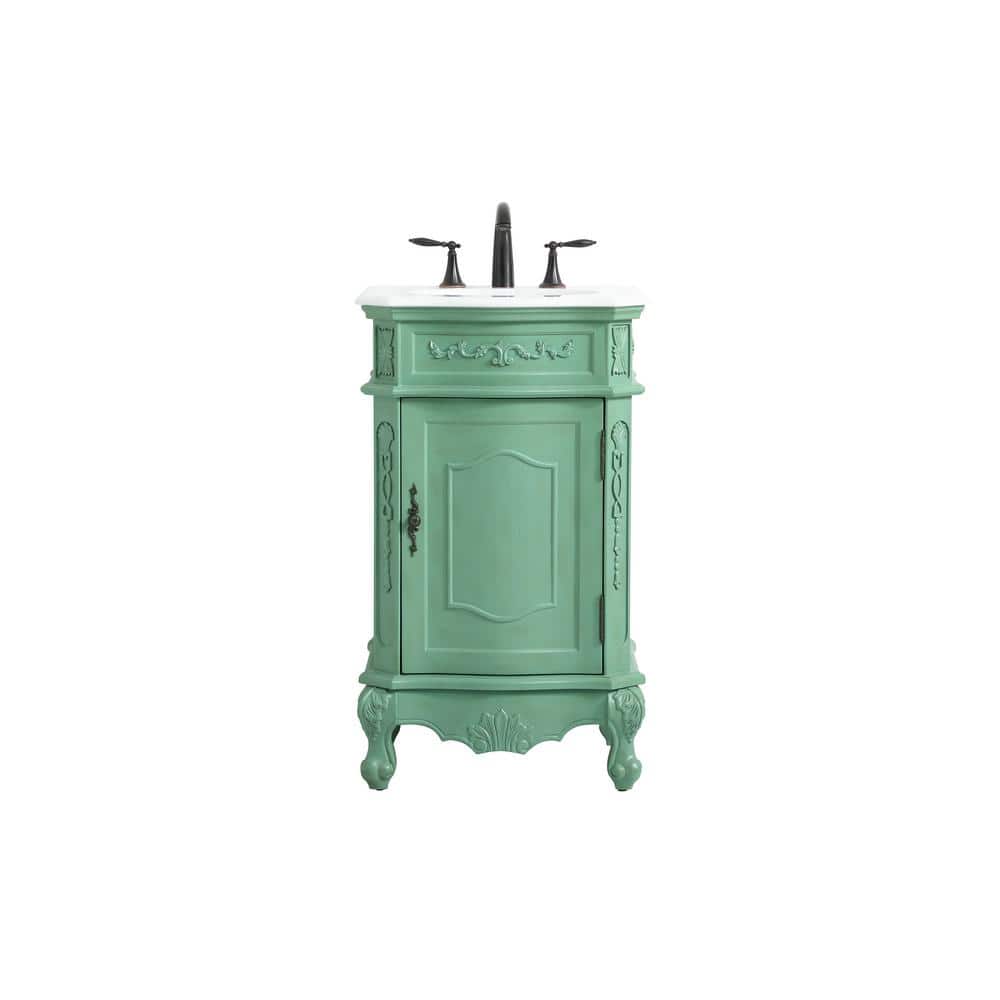 Simply Living 21 in. W x 19 in. D x 36 in. H Bath Vanity in Vintage Mint wi