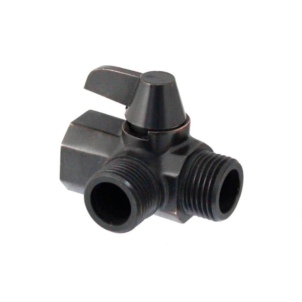 Shower Arm to Shower Hose Diverter Valve - Made of Solid BRASS in Rubbed Br