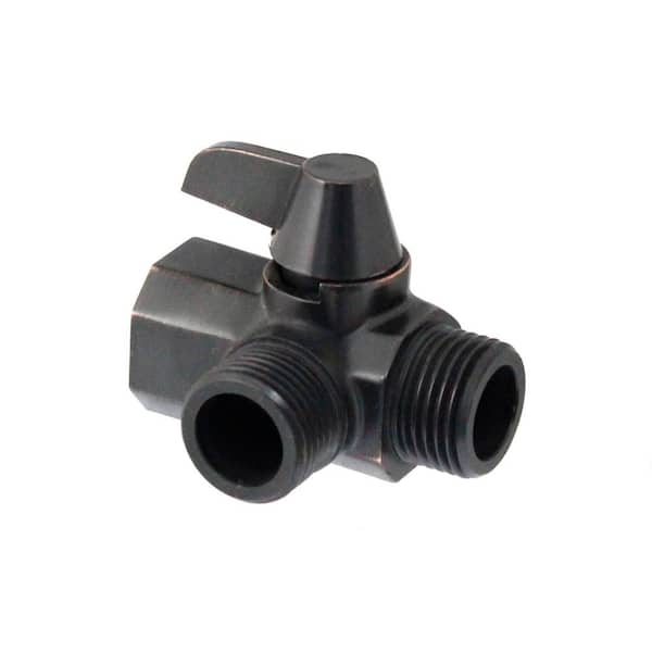 null Shower Arm to Shower Hose Diverter Valve - Made of Solid BRASS in Rubbed Bronze