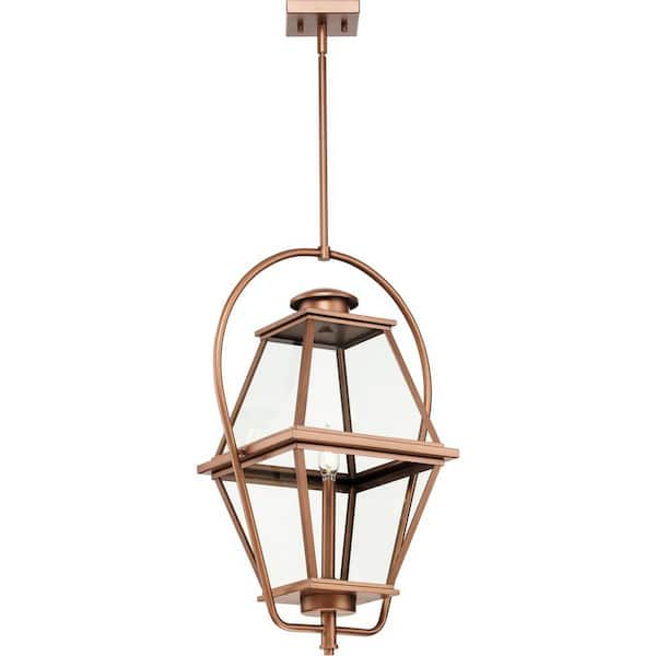 Copper lantern pendant deals light