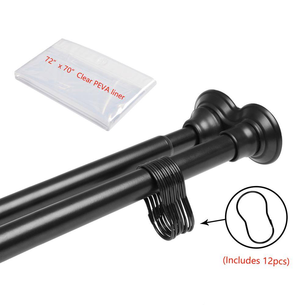 Utopia Alley 72 in. Aluminum Double Tension Shower Curtain Rods ...