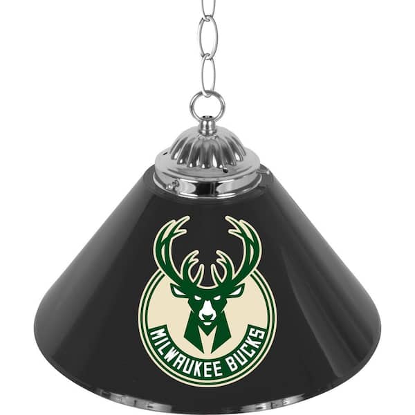 Unbranded Milwaukee Bucks Logo 1-Light Black Billiard Light