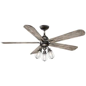 Alva 56 in. Integrated LED Indoor Heirloom Bronze Ceiling Fan with Light with Remote Control