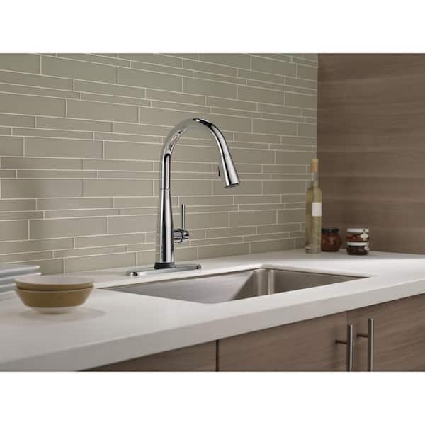 Essa Touch2O Single-Handle Pull-Down Sprayer Kitchen Faucet (Google Assistant, Alexa Compatible) in Chrome