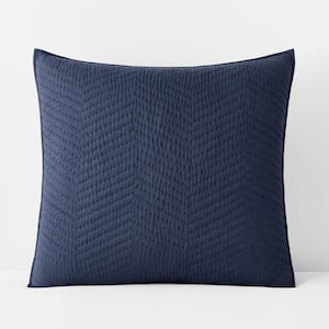 Euro Camila Cotton Quilted Sham Navy : Target