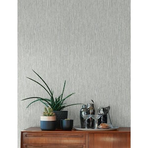 Corliss Light Grey Beaded Strands Matte Non-pasted Paper Wallpaper