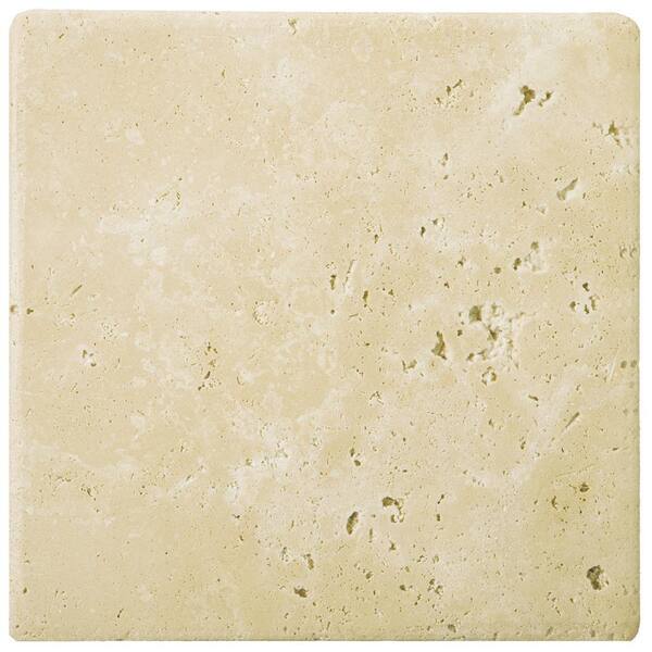 EMSER TILE Trav Ancient Tumbled Beige 12 in. x 12 in. Travertine Floor and Wall Tile