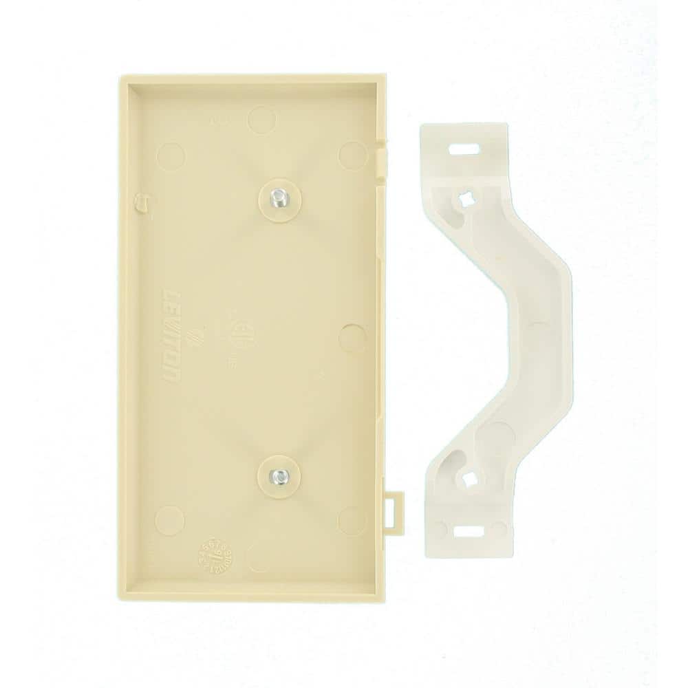 Ivory Plastic Sectional End Panel Wall Plate