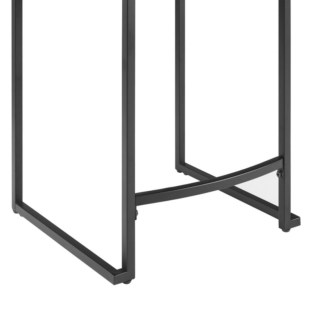 Harlowe Matte Black Vegan Leather Counter Stools, Set of 2