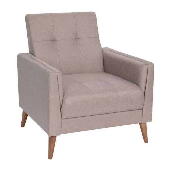 TAYLOR + LOGAN Taupe Fabric Accent Chair