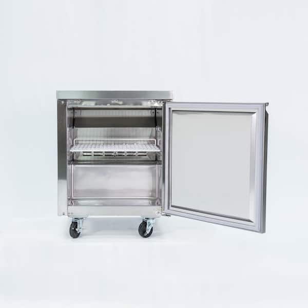 6 cu. ft. Commercial Under Counter Upright Freezer in Stainless Steel