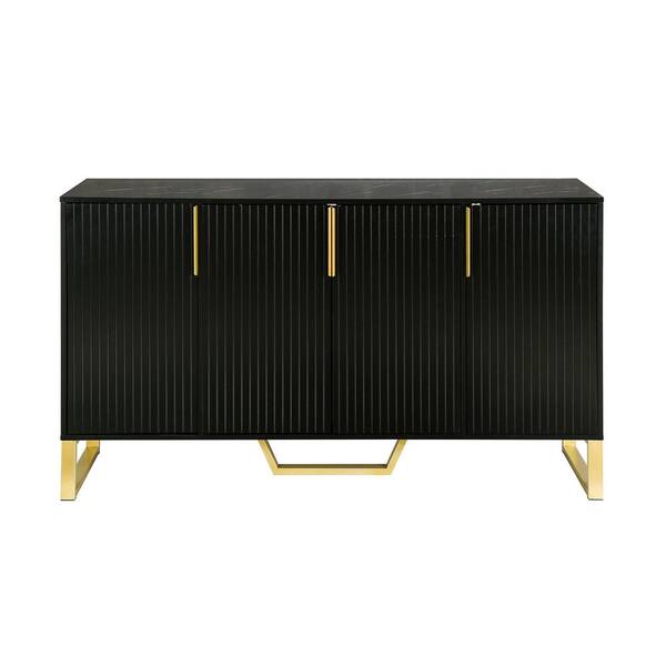 Boosicavelly Black MDF and Particle Board 60 in. Sideboard with ...