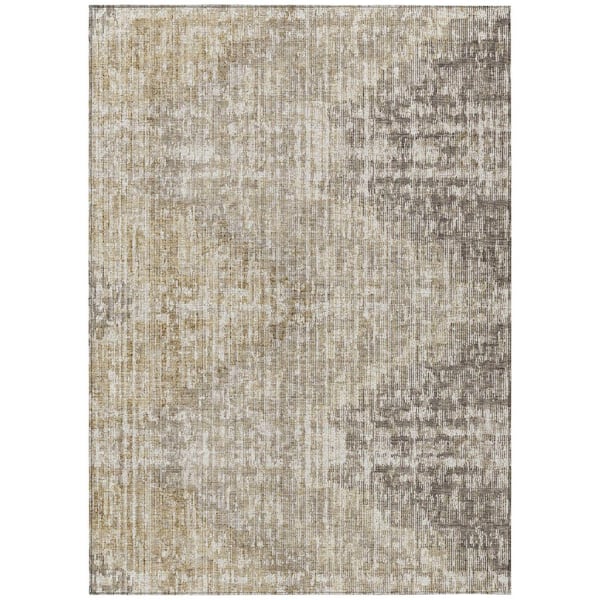 Chantille Machine Washable Indoor/Outdoor Abstract ACN1996 Khaki 3 ft. x 4 ft. Area Rug