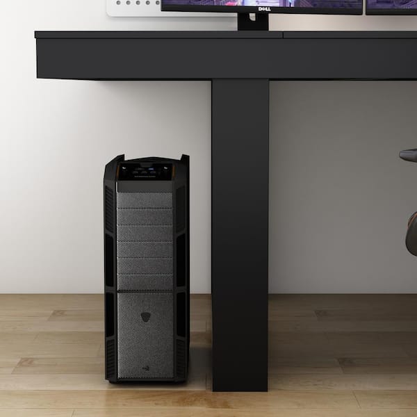 FUFU&GAGA 86.6 in. Width, Retangular Black Walnut Wood