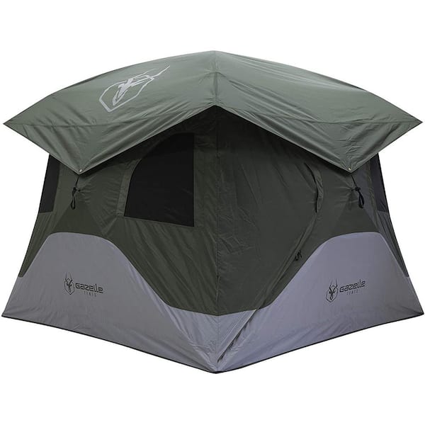 Gazelle T4 4-Person Quick Assembly Hub Tent Alpine Green
